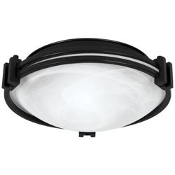 Possini Euro Deco Collection 12 3/4" Flush Mount Black Ceiling Light