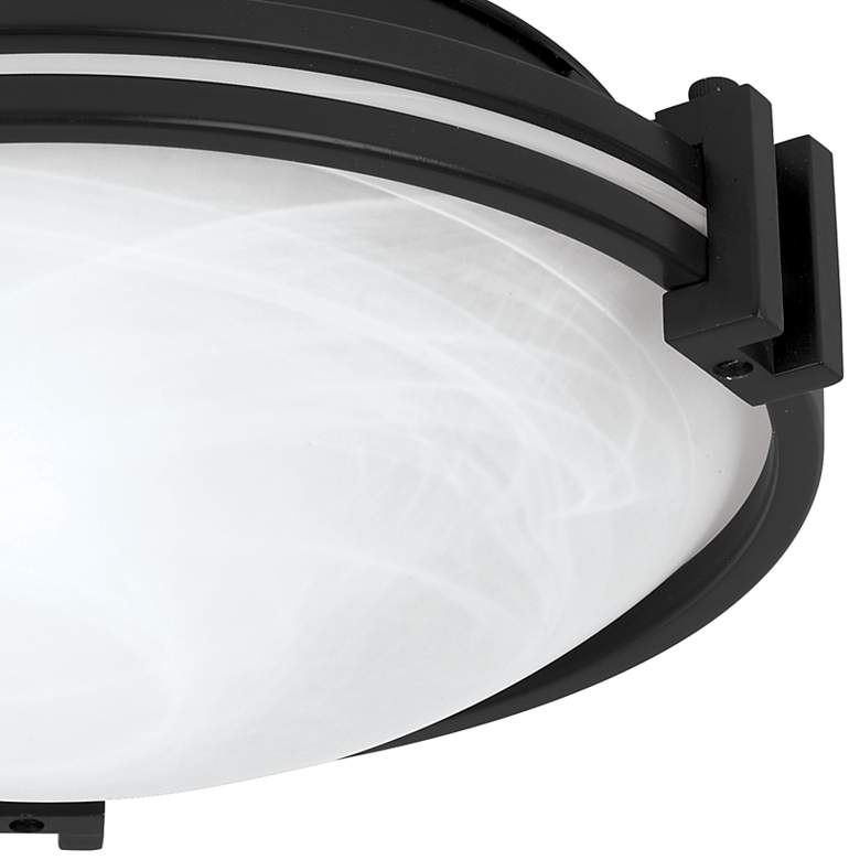 Image 3 Possini Euro Deco Collection 12 3/4" Flush Mount Black Ceiling Light more views