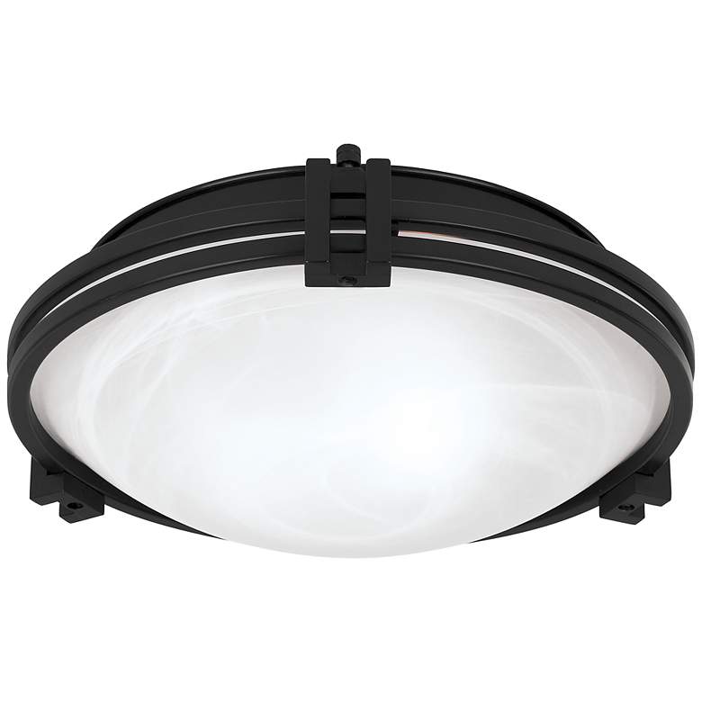Image 4 Possini Euro Deco Collection 12 3/4" Flush Mount Black Ceiling Light more views
