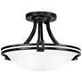 2_Possini Euro Deco Collection 16" Bronze and White Glass Ceiling Light
