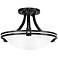 Possini Euro Deco Collection 16" Bronze and White Glass Ceiling Light