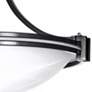 3_Possini Euro Deco Collection 16" Bronze and White Glass Ceiling Light more views
