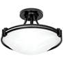 6_Possini Euro Deco Collection 16" Bronze and White Glass Ceiling Light more views