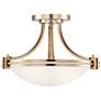 3_Possini Euro Deco Collection 16" Wide Warm Brass Bowl Ceiling Light