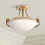 2_Possini Euro Deco Collection 16" Wide Warm Brass Bowl Ceiling Light