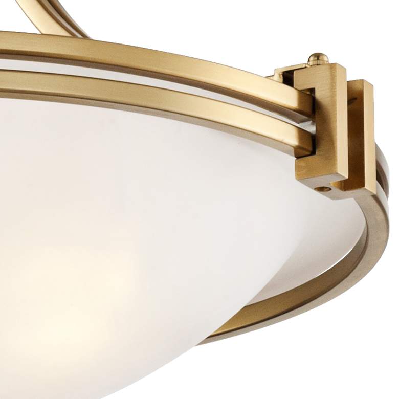 Image 3 Possini Euro Deco Collection 16" Wide Warm Brass Bowl Ceiling Light more views