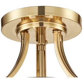 Image4 of Possini Euro Deco Collection 16" Wide Warm Brass Bowl Ceiling Light more views