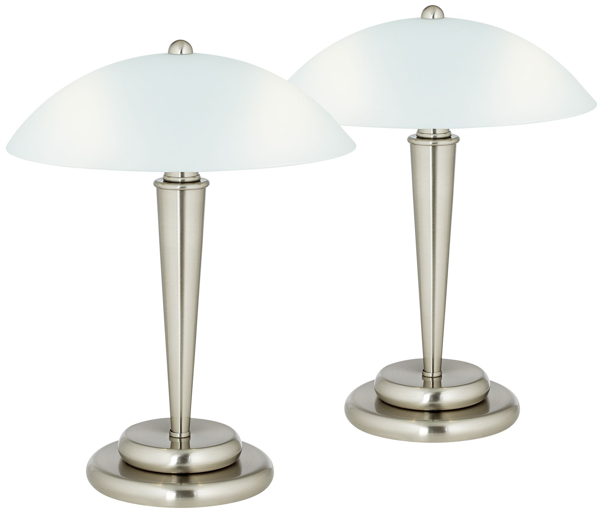 Image 2 Possini Euro Deco Dome 17" High Touch On-Off Accent Lamps Set of 2
