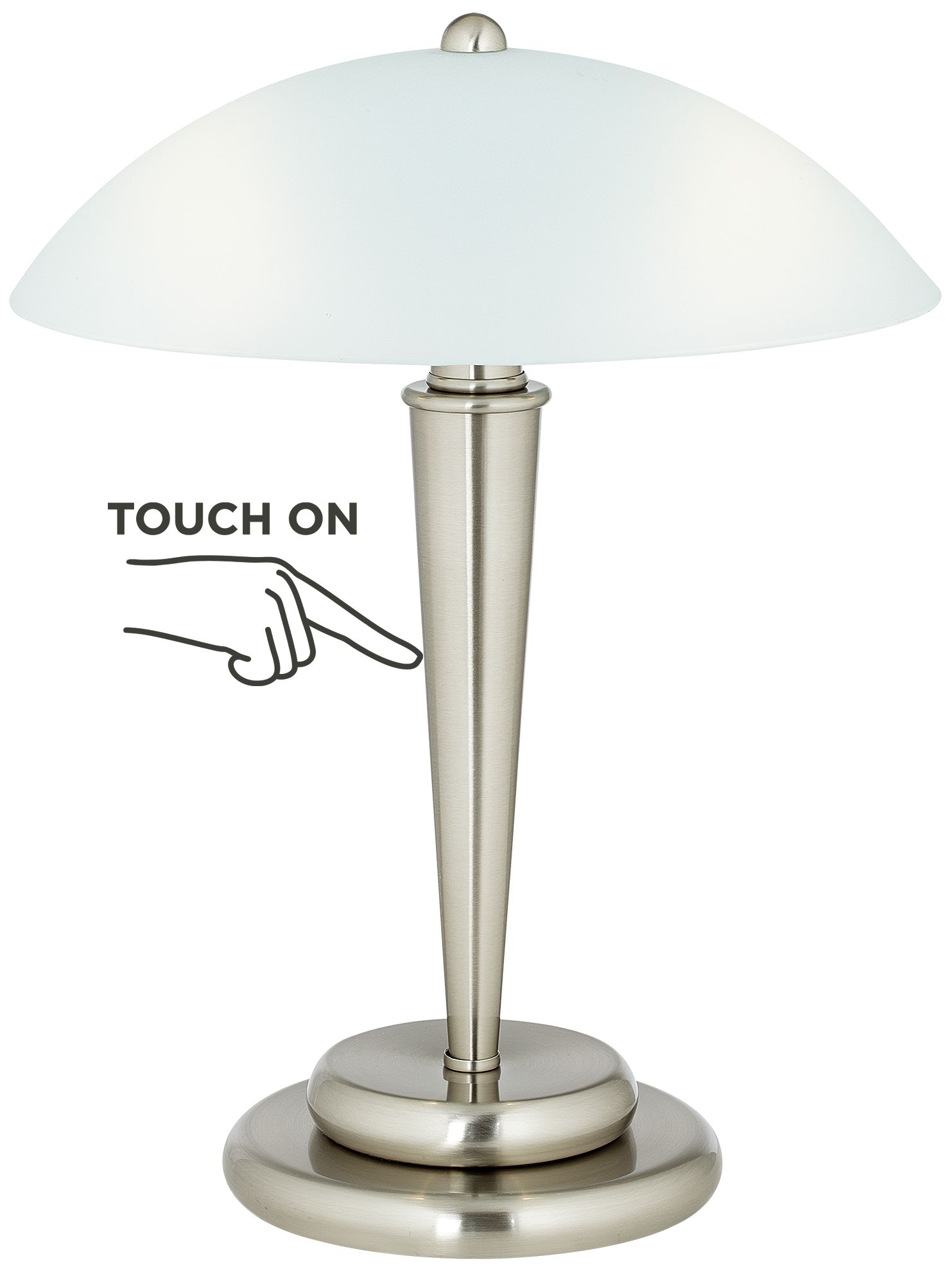 Image 3 Possini Euro Deco Dome 17" High Touch On-Off Accent Table Lamp