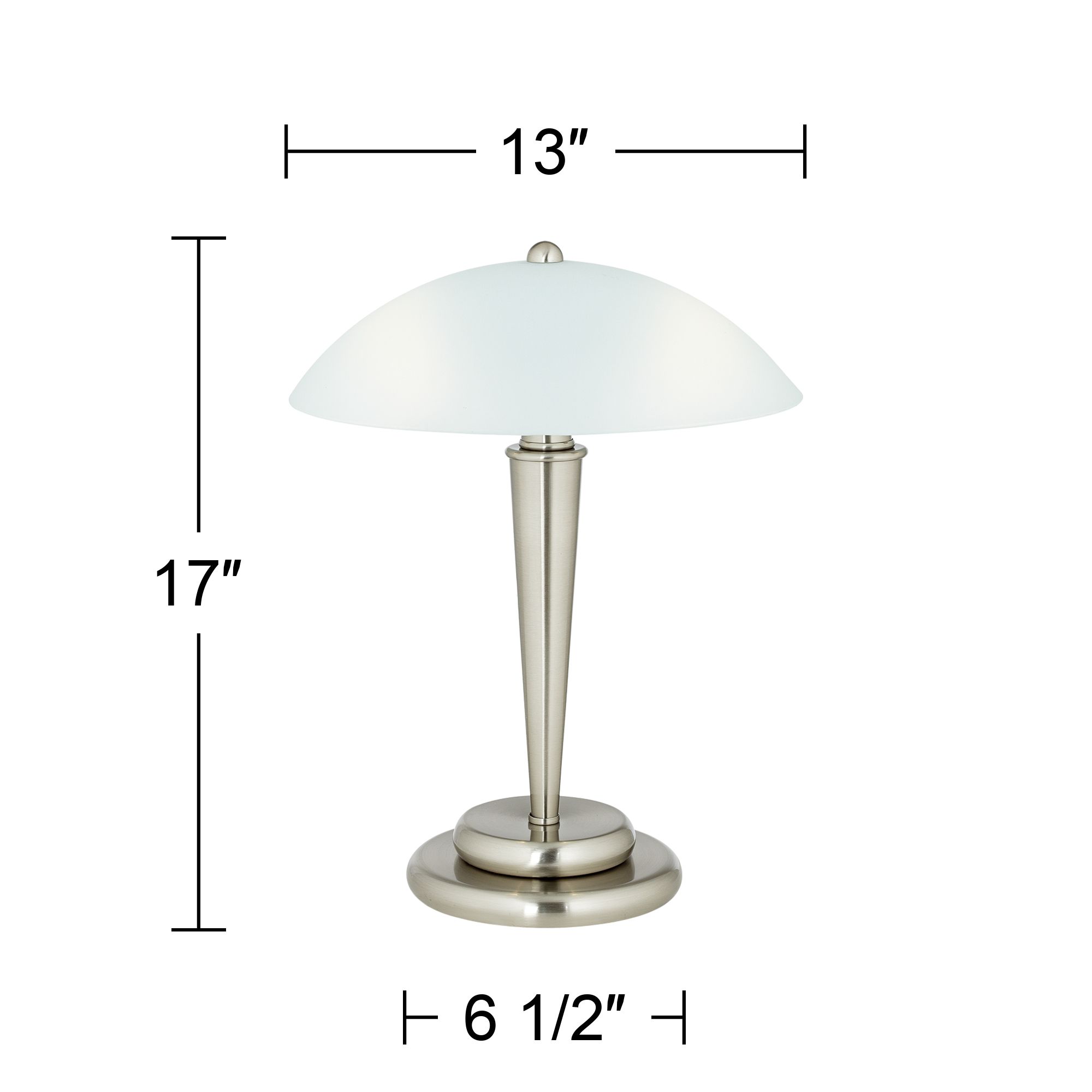 Possini Euro Deco Dome 17" High Touch On-Off Accent Table Lamp in scene