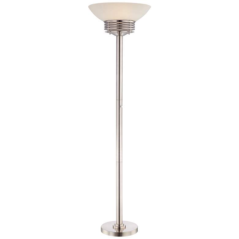 Image 2 Possini Euro Deco Light Blaster 72 1/2" Nickel 4-Light Torchiere Lam