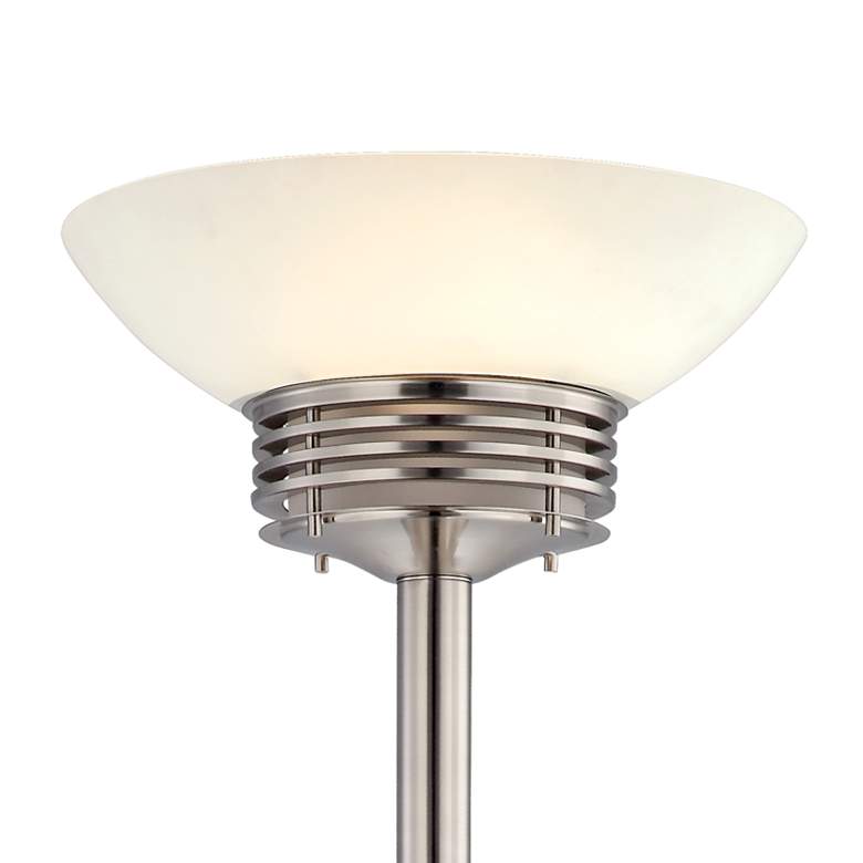Image 3 Possini Euro Deco Light Blaster 72 1/2" Nickel 4-Light Torchiere Lam more views
