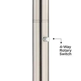 Image4 of Possini Euro Deco Light Blaster 72 1/2" Nickel 4-Light Torchiere Lam more views