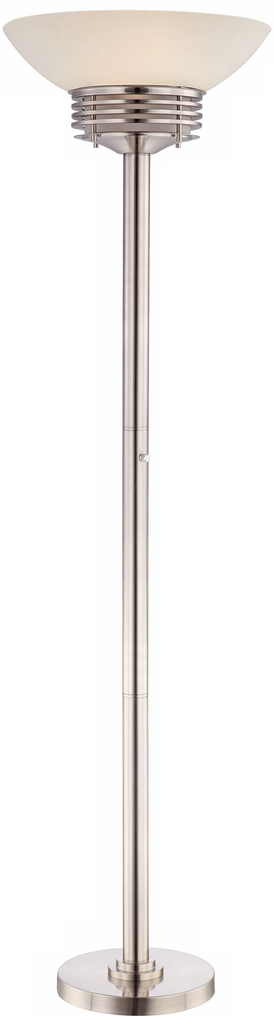 Image 2 Possini Euro Deco Light Blaster 72 1/2" Nickel 4-Light Torchiere Lamp