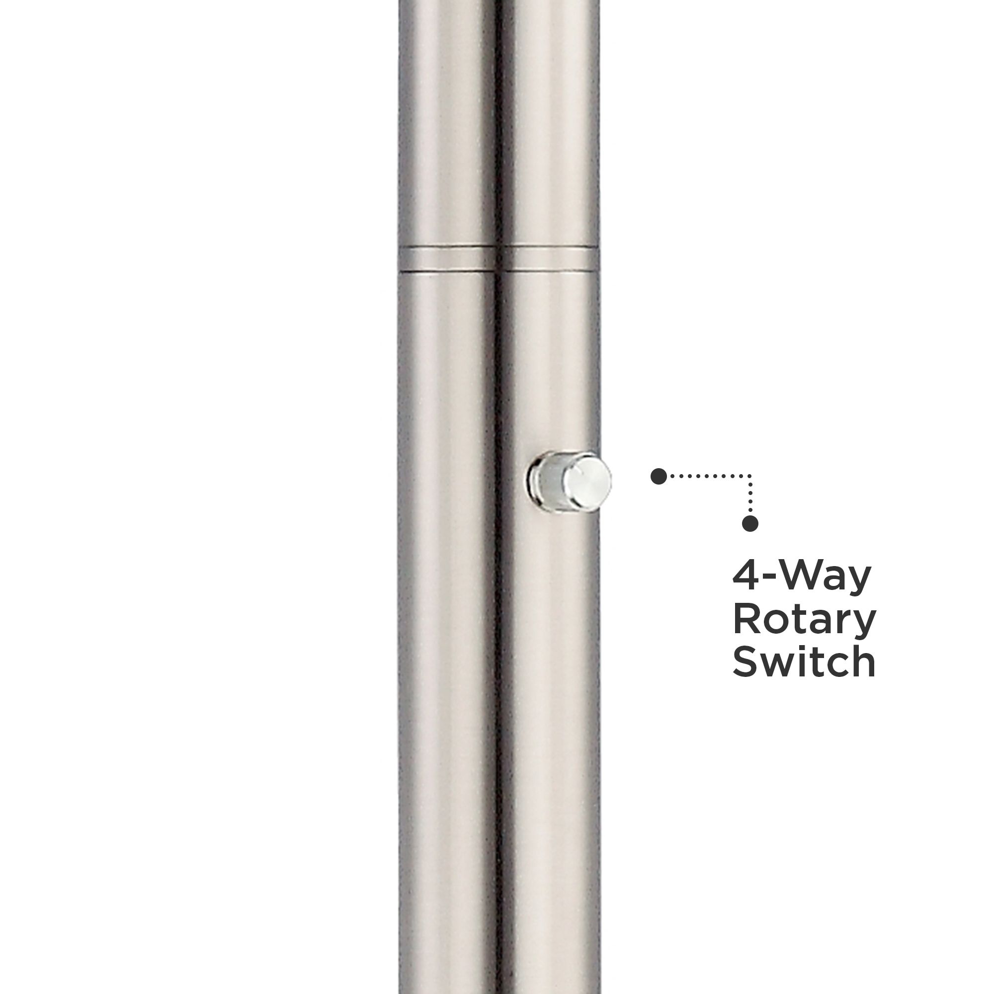 Image 4 Possini Euro Deco Light Blaster 72 1/2" Nickel 4-Light Torchiere Lamp more views