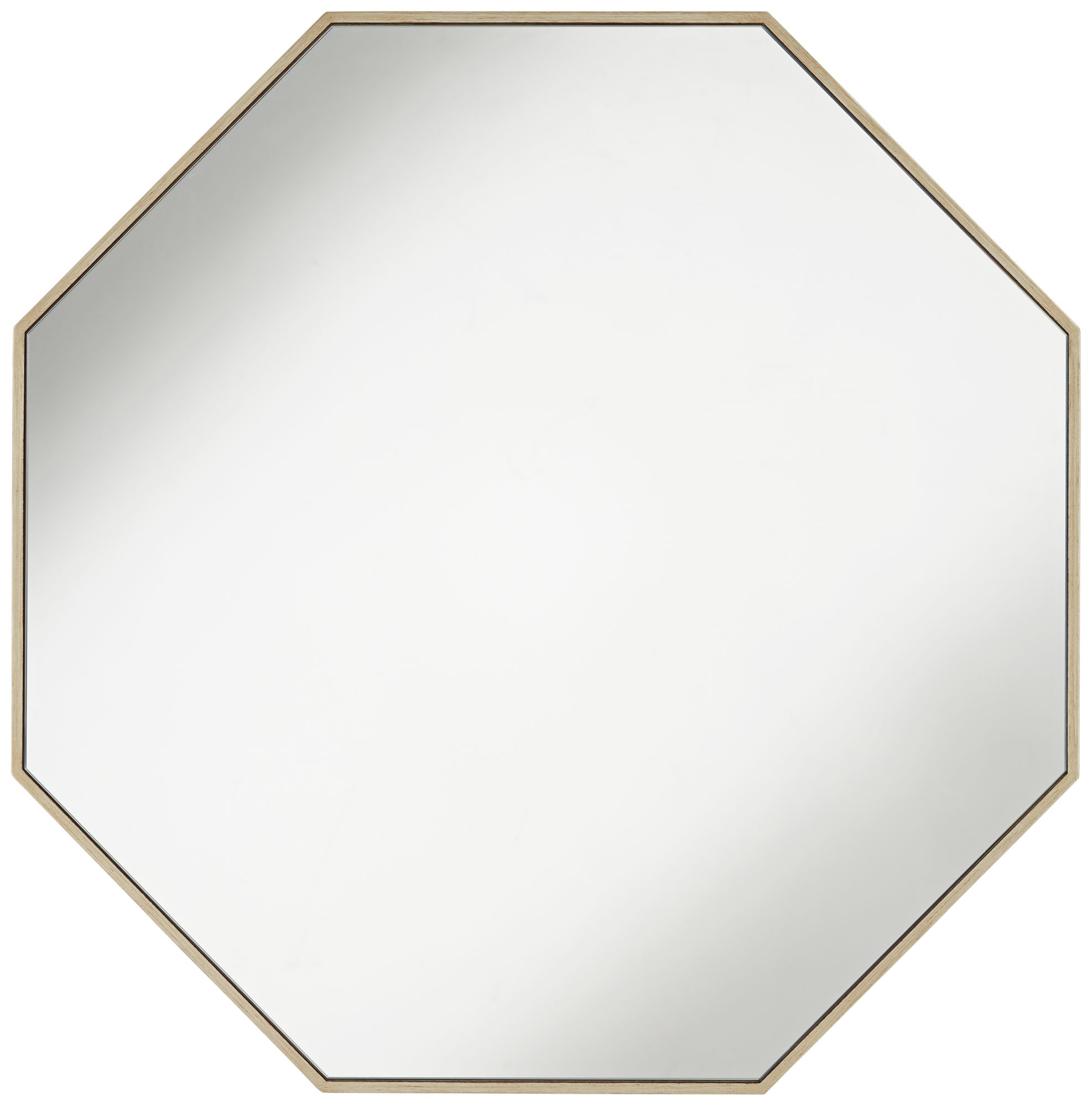 Possini Euro Delano Champagne 33" Octagon Wall Mirror