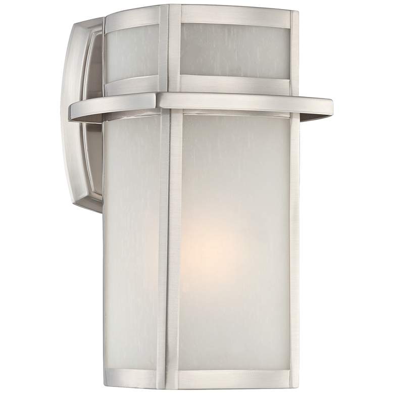 Image 1 Possini Euro Delevan 11 1/4 inch High Brushed Nickel Modern Wall Sconce