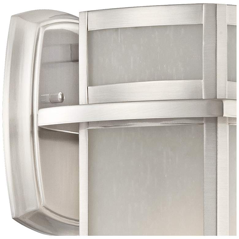 Image 4 Possini Euro Delevan 11 1/4" High Brushed Nickel Outdoor Wall Light more views