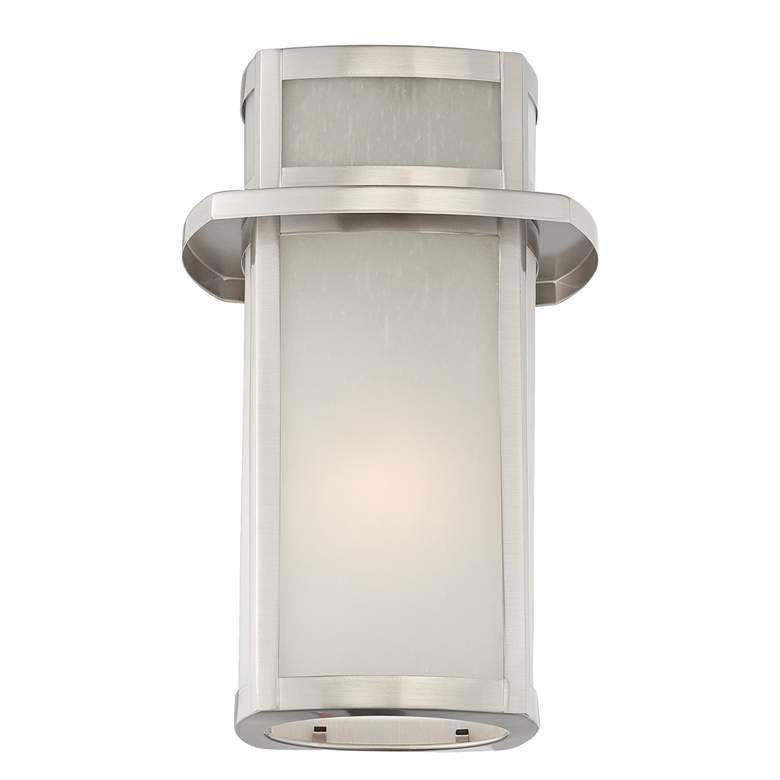 Image 6 Possini Euro Delevan 11 1/4" High Brushed Nickel Outdoor Wall Light more views
