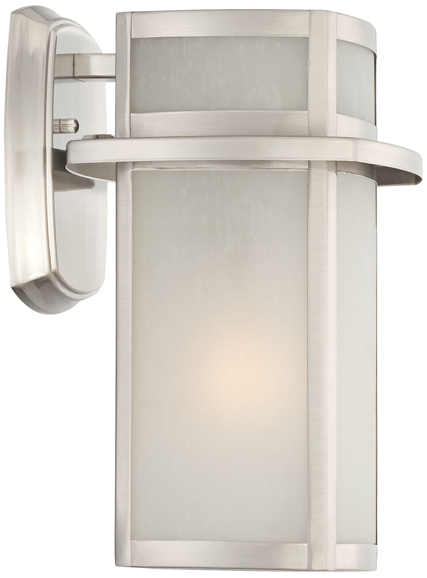 Image 5 Possini Euro Delevan 11 1/4" Nickel Outdoor Wall Lights Set of 2 more views