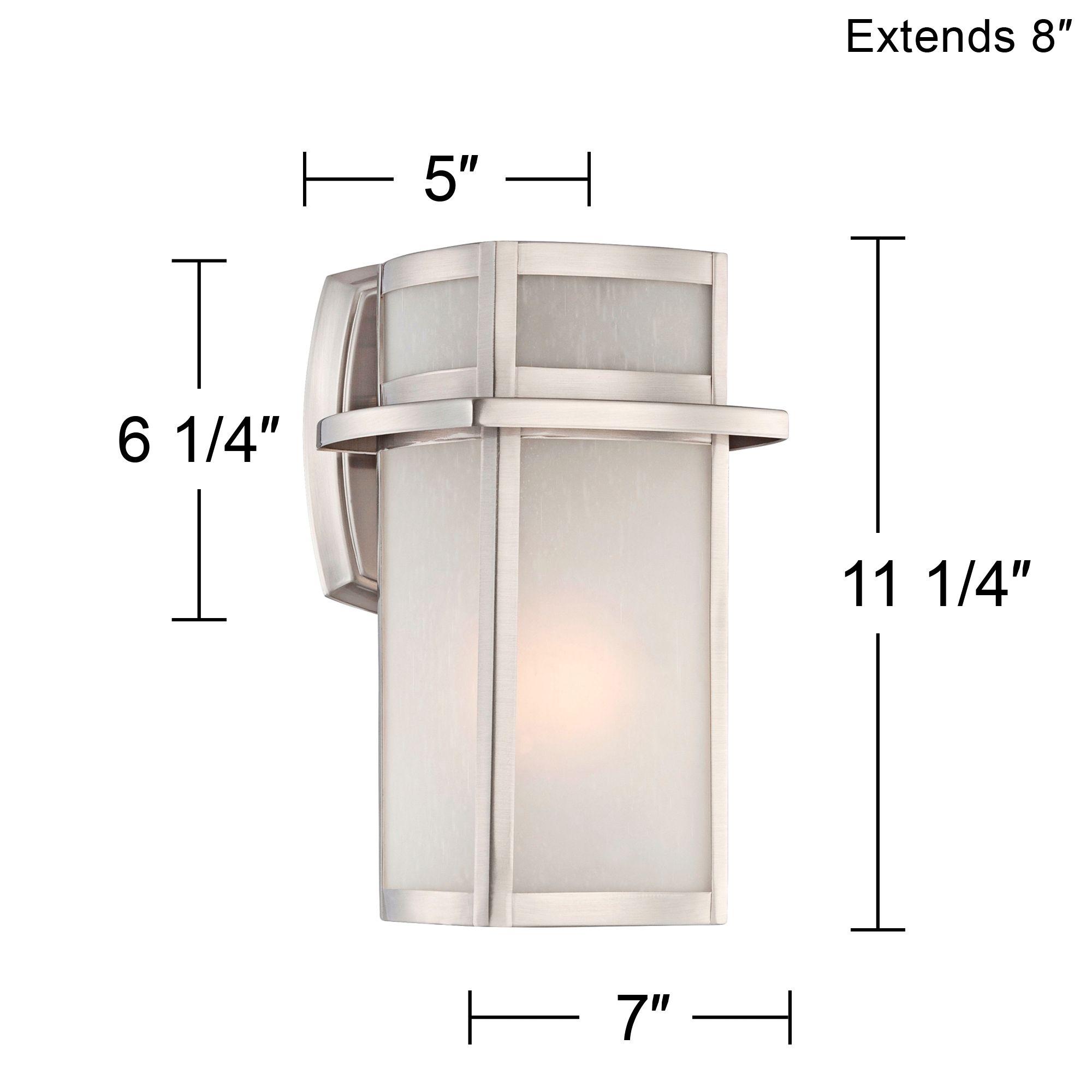 Possini Euro Delevan 11 1/4" Nickel Outdoor Wall Lights Set of 2
