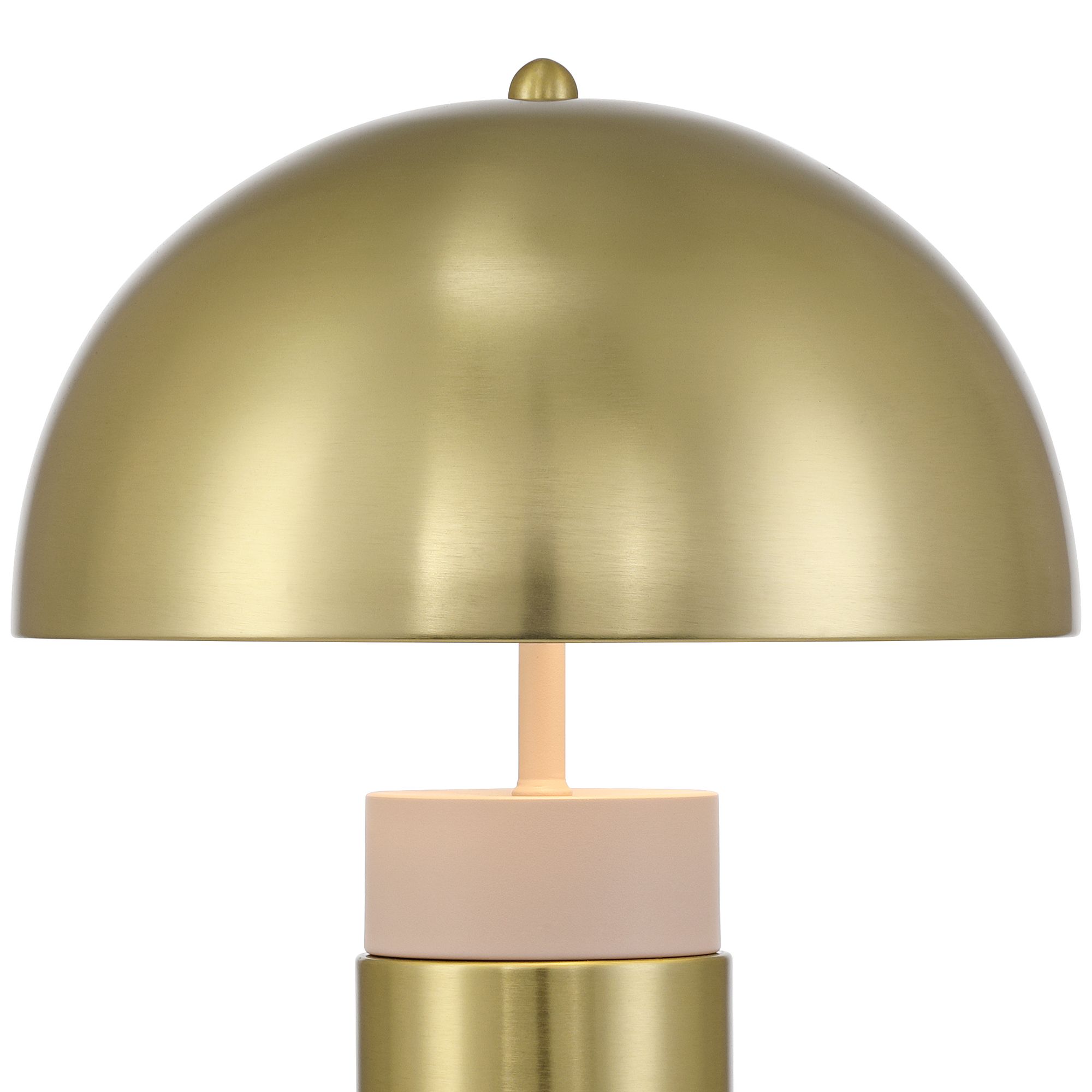 Image 3 Possini Euro Delia 16" High Antique Brass Mushroom Accent Table Lamp more views