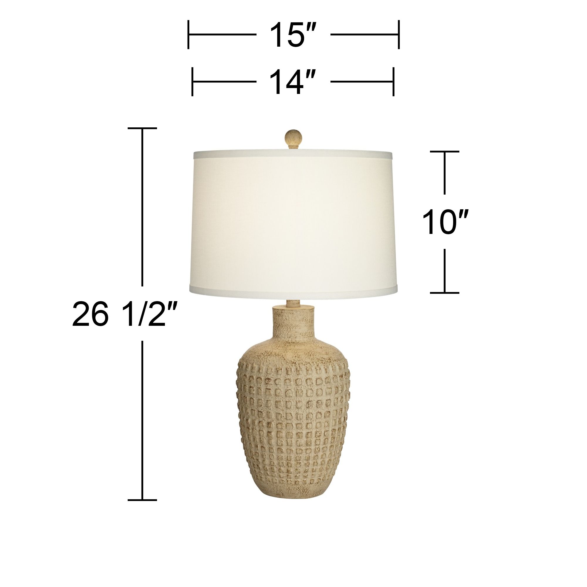 Possini Euro Delon 26.5" Terra Cotta Finish Jar Table Lamp