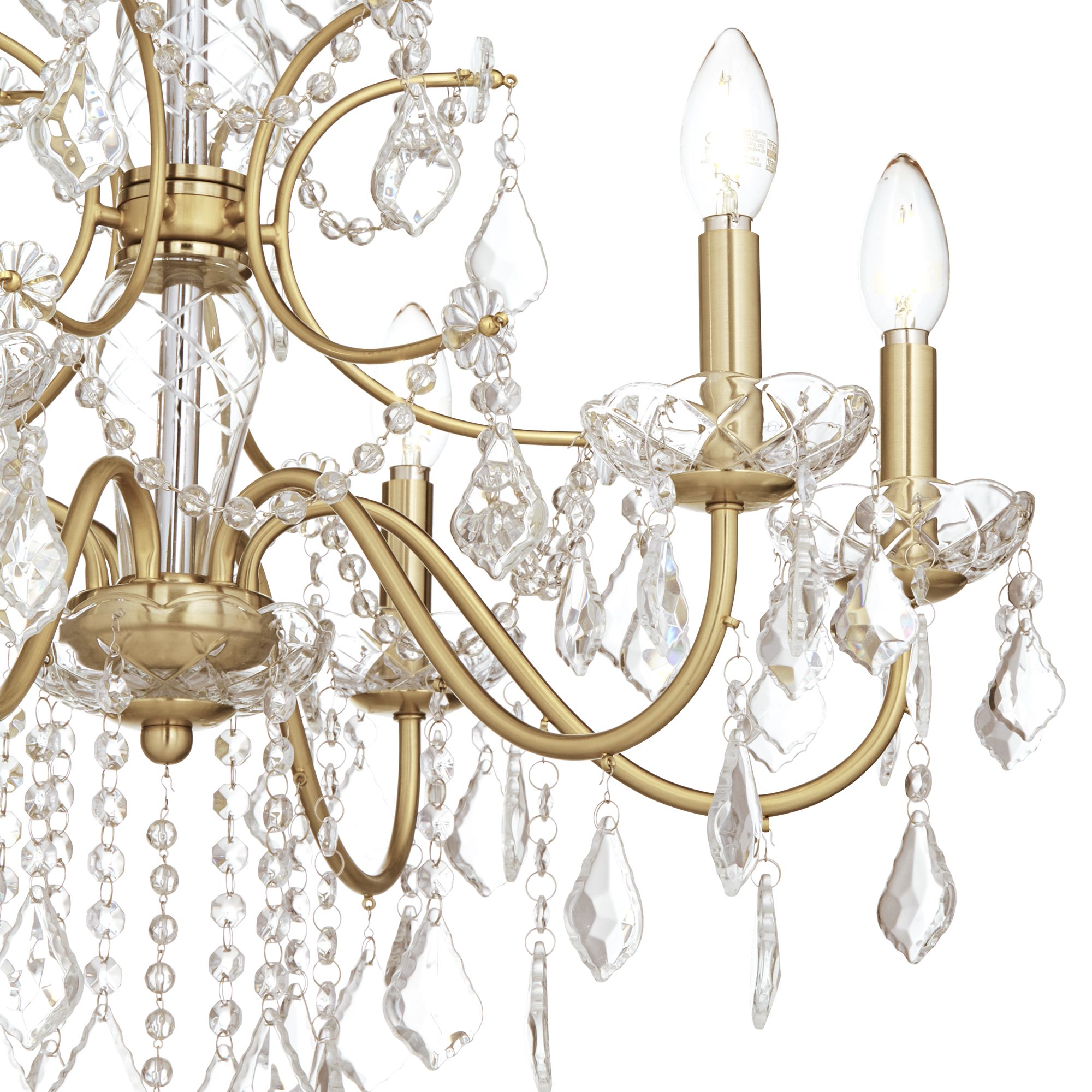 Image 3 Possini Euro DeMallo 26" Gold 6-Light Crystal Chandelier more views