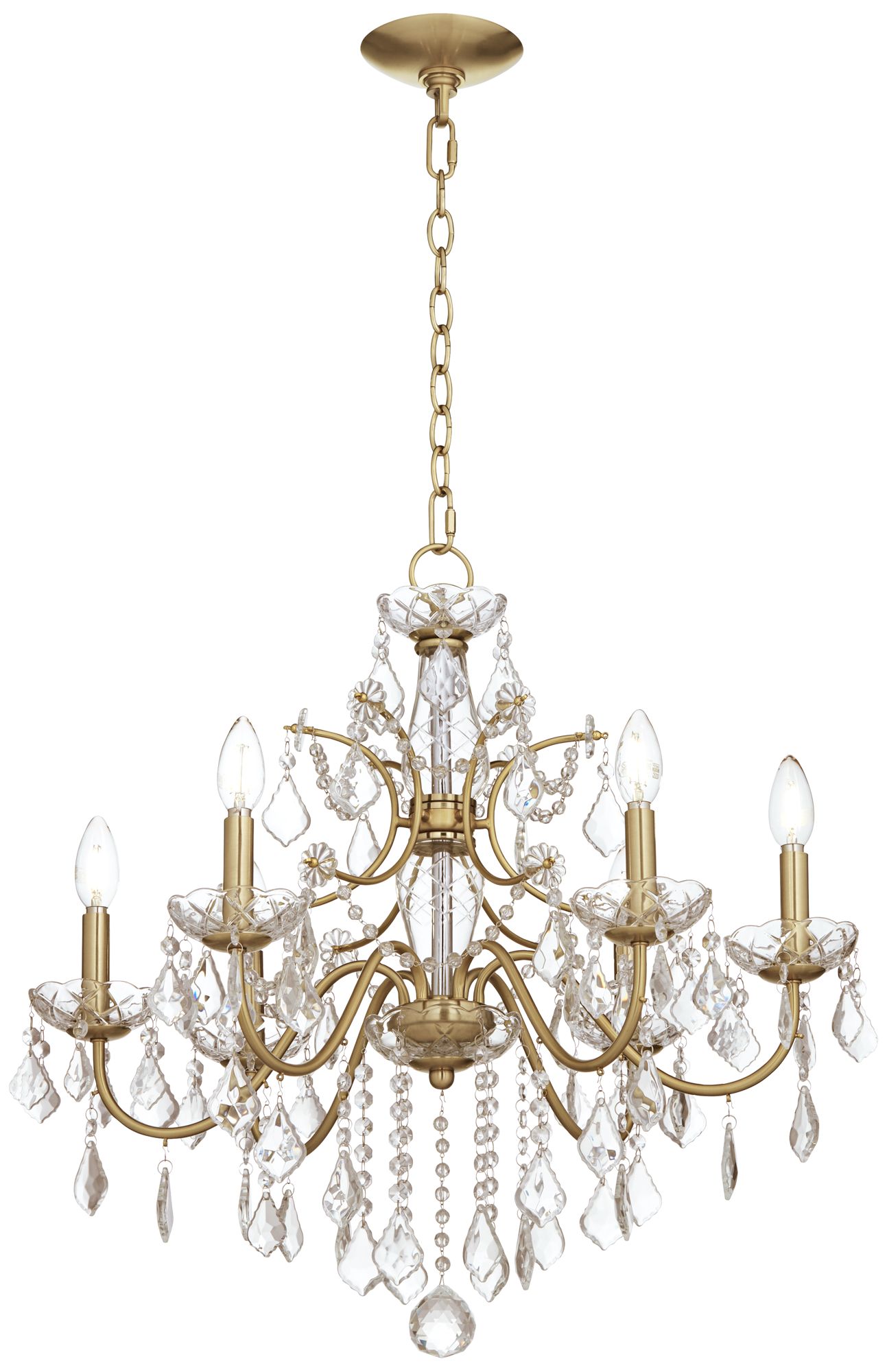 Image 7 Possini Euro DeMallo 26" Gold 6-Light Crystal Chandelier more views