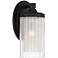 Possini Euro Dembry 10 1/4" High Black and Glass Wall Sconce