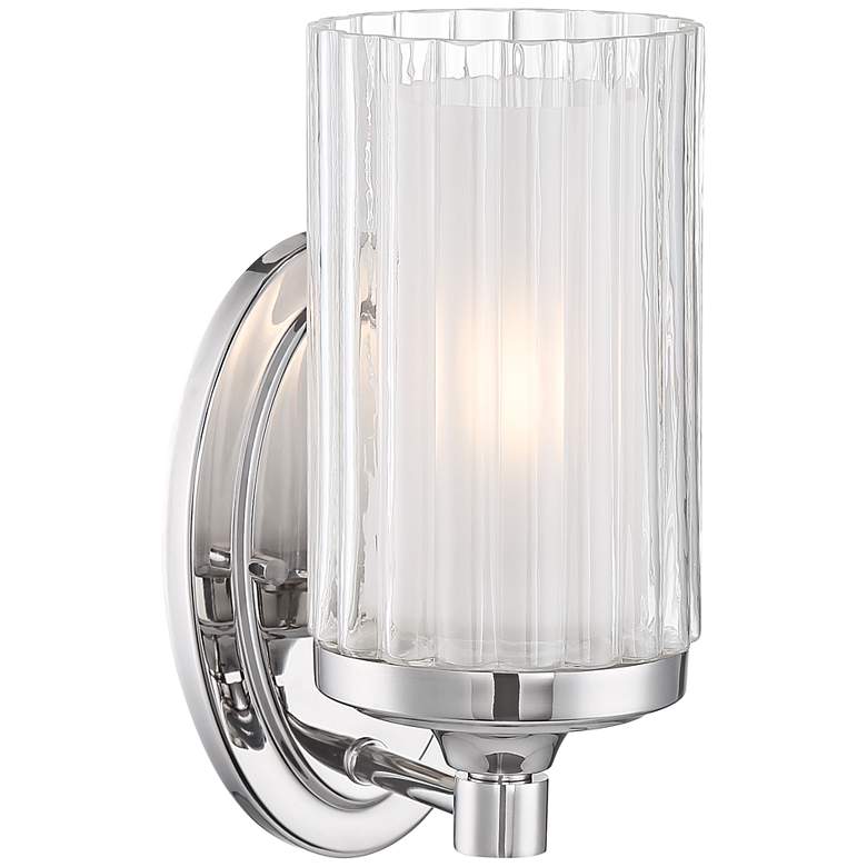 Image 2 Possini Euro Dembry 10 1/4" High Double Glass Wall Sconce