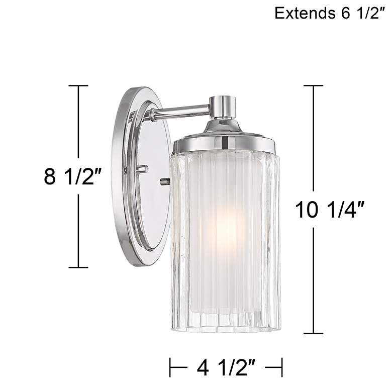 Image 7 Possini Euro Dembry 10 1/4" High Double Glass Wall Sconce more views