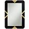 Possini Euro Demira 28" x 40" Black and Gold Wall Mirror