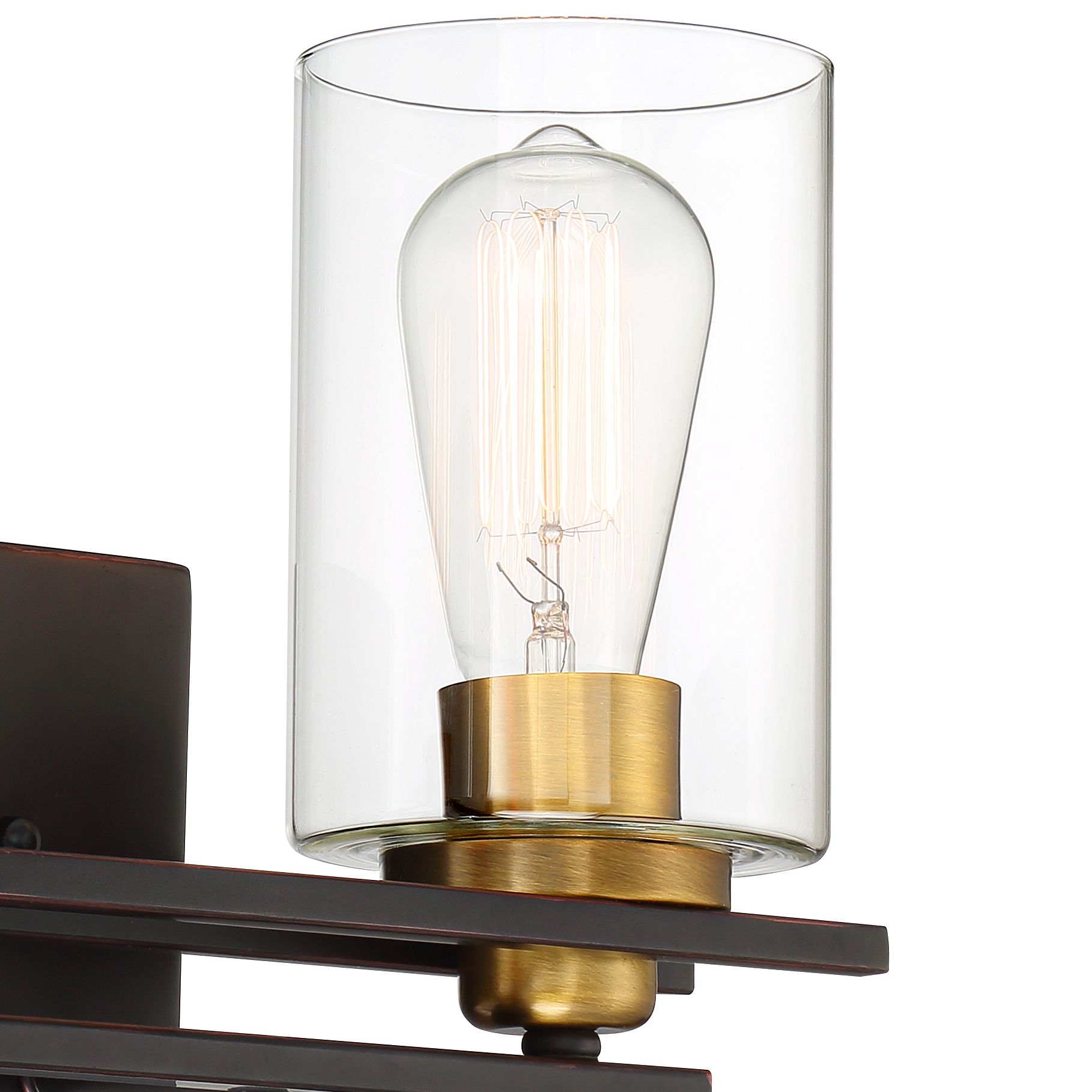 Possini Euro Demy 14" Wide Bronze and Gold 2Light Vanity Bath Light