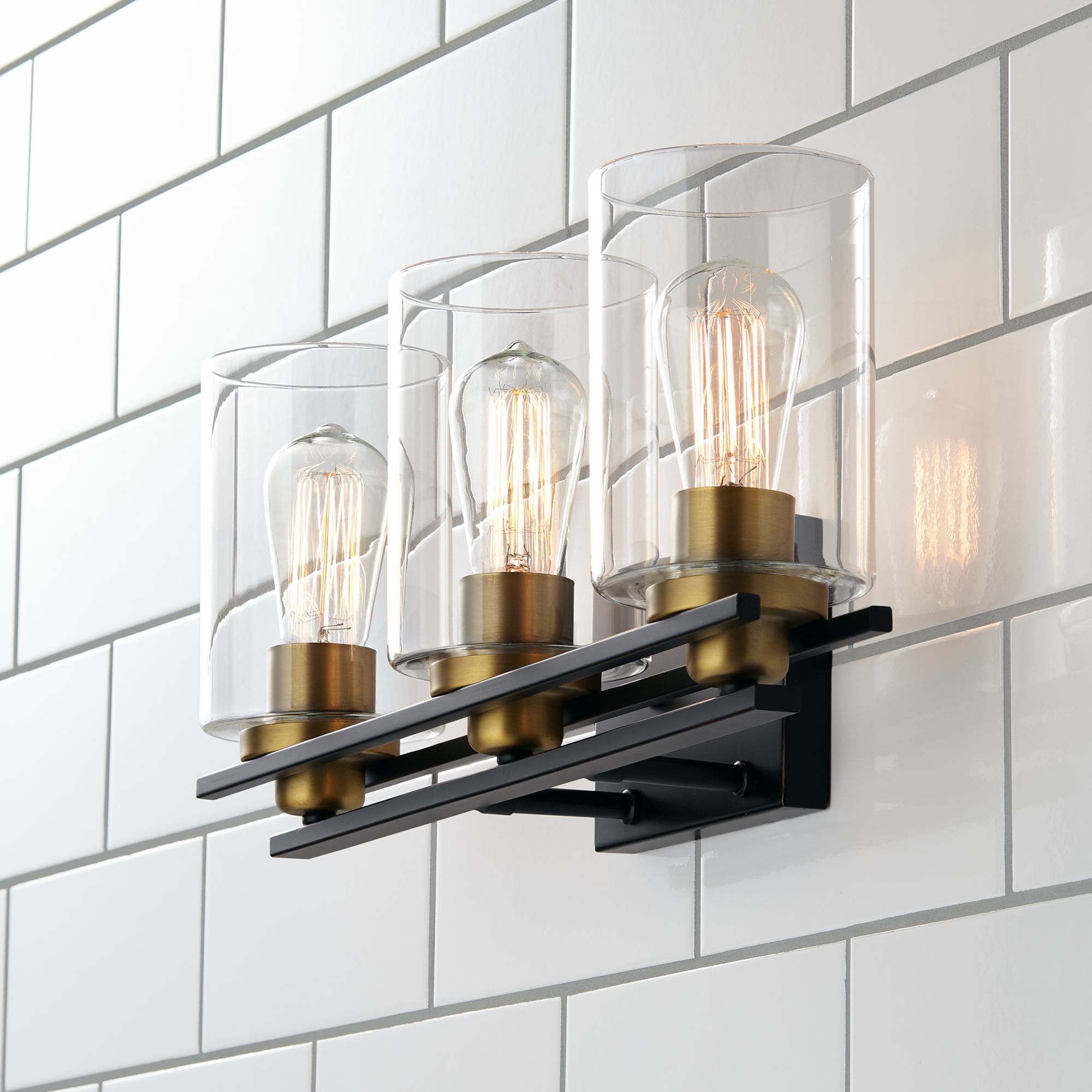 Possini Euro Demy 20" Wide Bronze and Gold 3-Light Bath Light