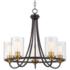Possini Euro Demy 23" Wide Oil-Rubbed Bronze 5-Light Ring Chandelier