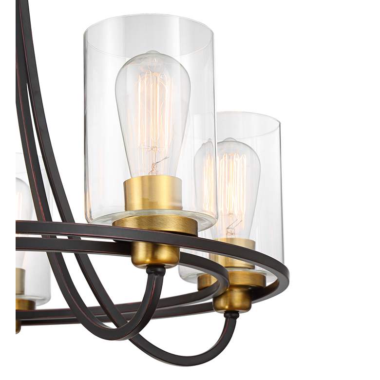 Image 4 Possini Euro Demy 23" Wide Oil-Rubbed Bronze 5-Light Ring Chandelier more views