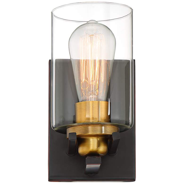 Image 4 Possini Euro Demy 8 3/4" High Bronze and Gold Wall Sconce more views