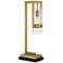 Possini Euro Denali 25" Marble and Gold Desk Lamp with Dual USB Ports