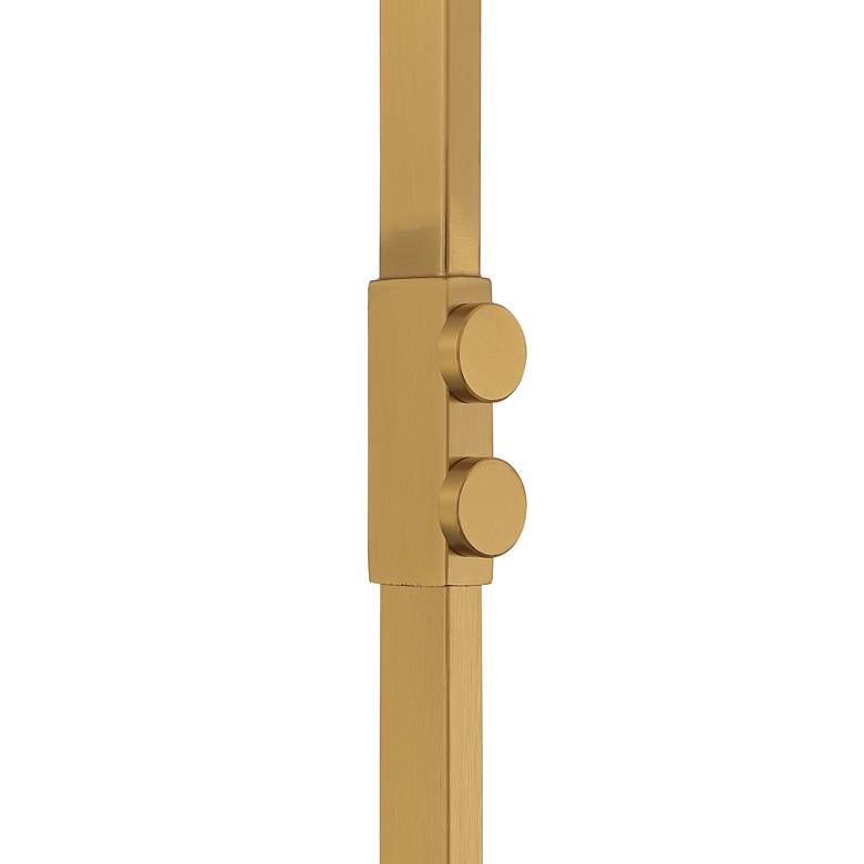 Image 5 Possini Euro Denali 61" Warm Gold Floor Lamp with Glass Shade more views