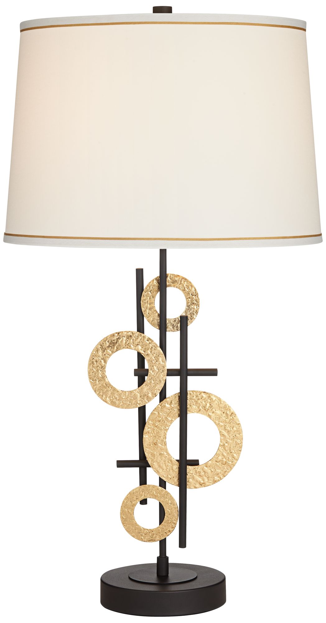 Image 3 Possini Euro Denbrough  30" Geometric Sculpture Dual USB Table Lamp