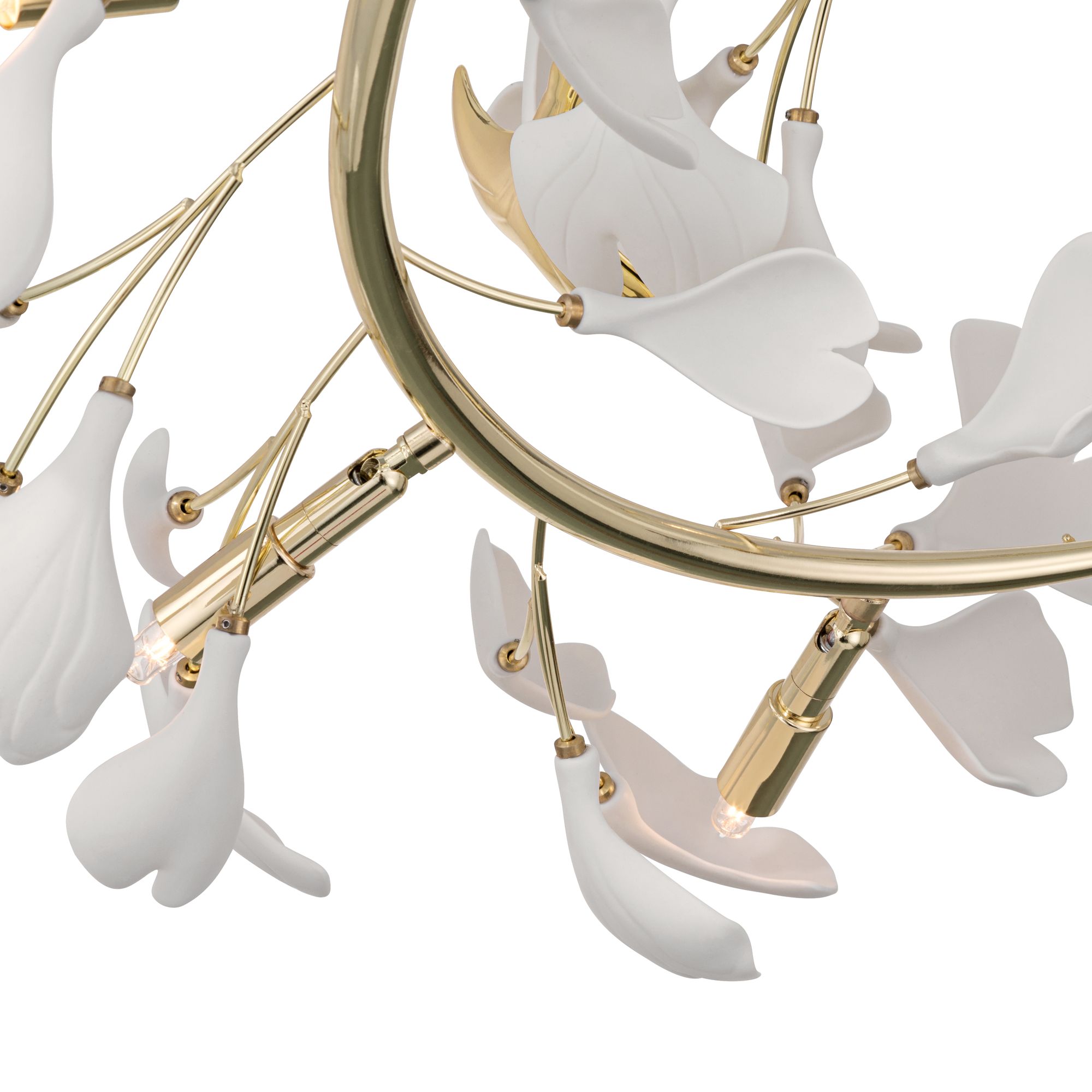 Image 5 Possini Euro Descanso 24"W Gold and Ceramic 6-Light Ceiling Light more views