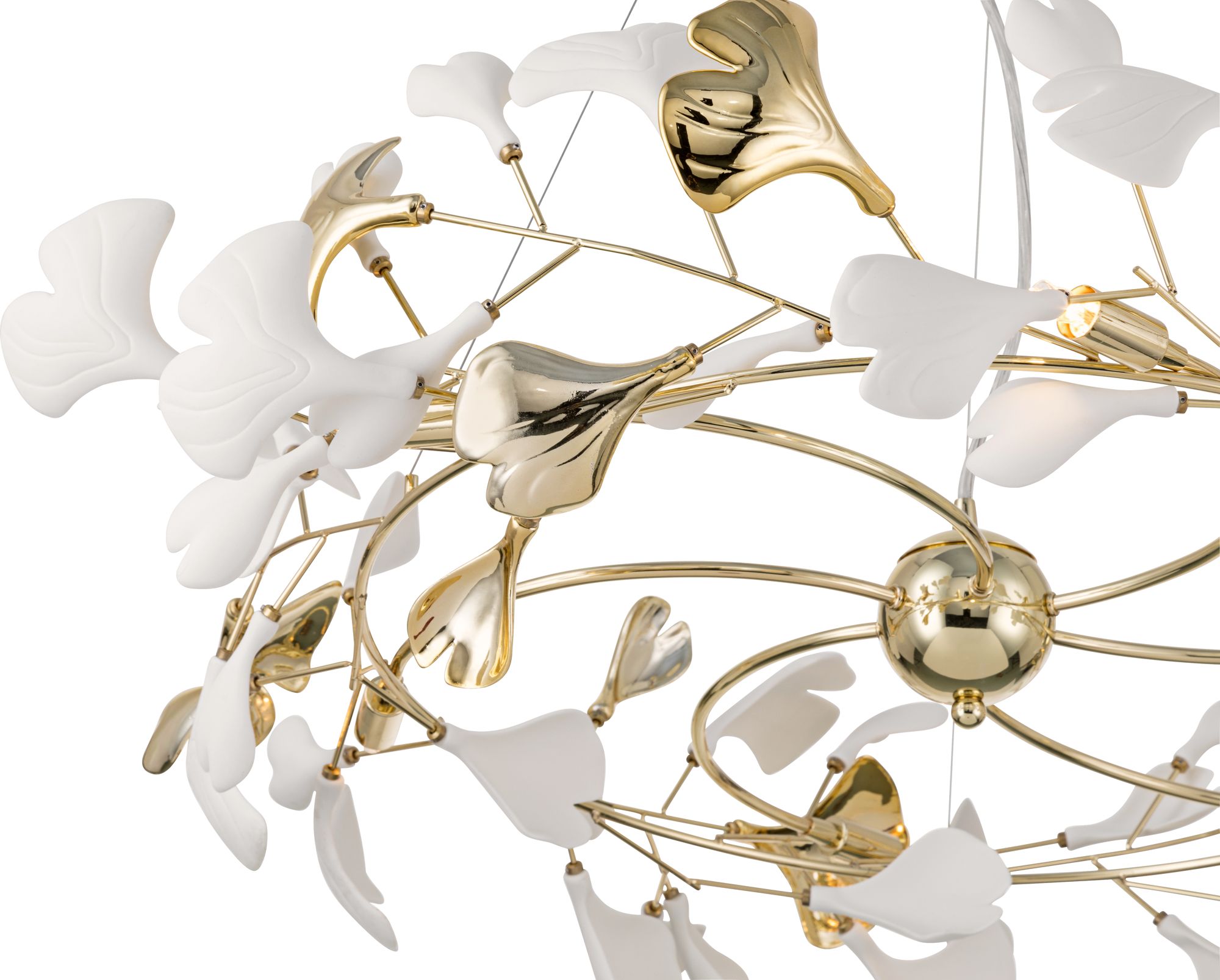 Image 3 Possini Euro Descanso 34 1/2"W Gold and Ceramic 6-Light Chandelier more views