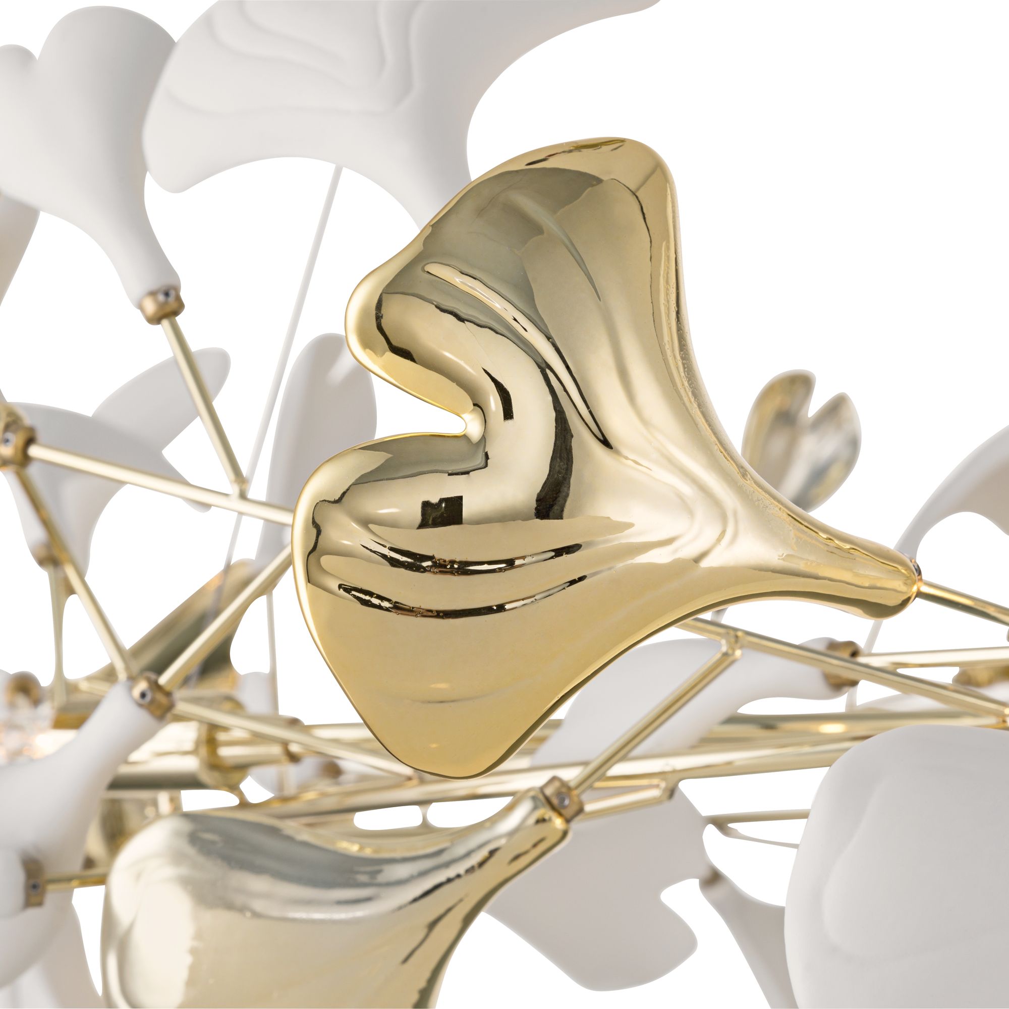 Image 4 Possini Euro Descanso 34 1/2"W Gold and Ceramic 6-Light Chandelier more views