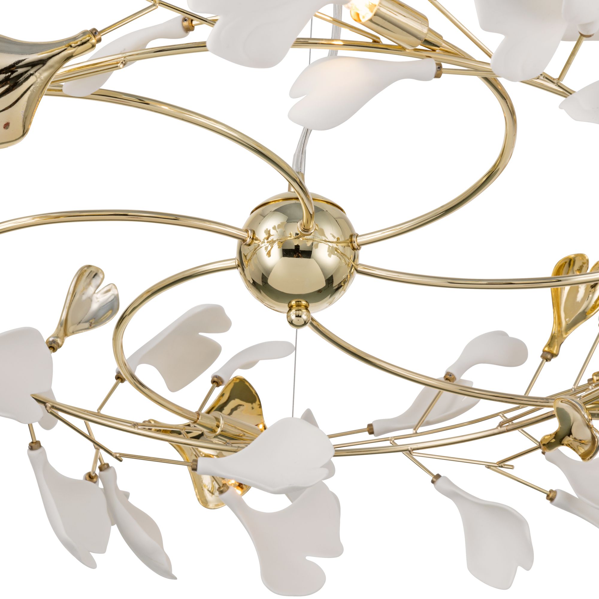 Image 5 Possini Euro Descanso 34 1/2"W Gold and Ceramic 6-Light Chandelier more views