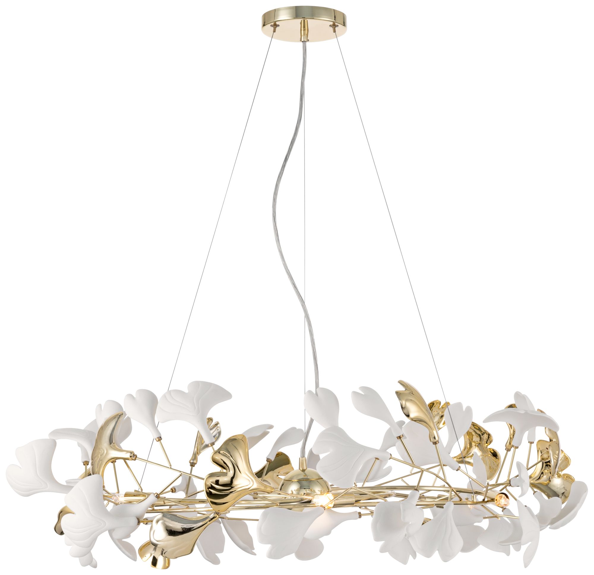 Watch A Video About the Possini Euro Descanso Gold and Ceramic 6 Light Chandelier