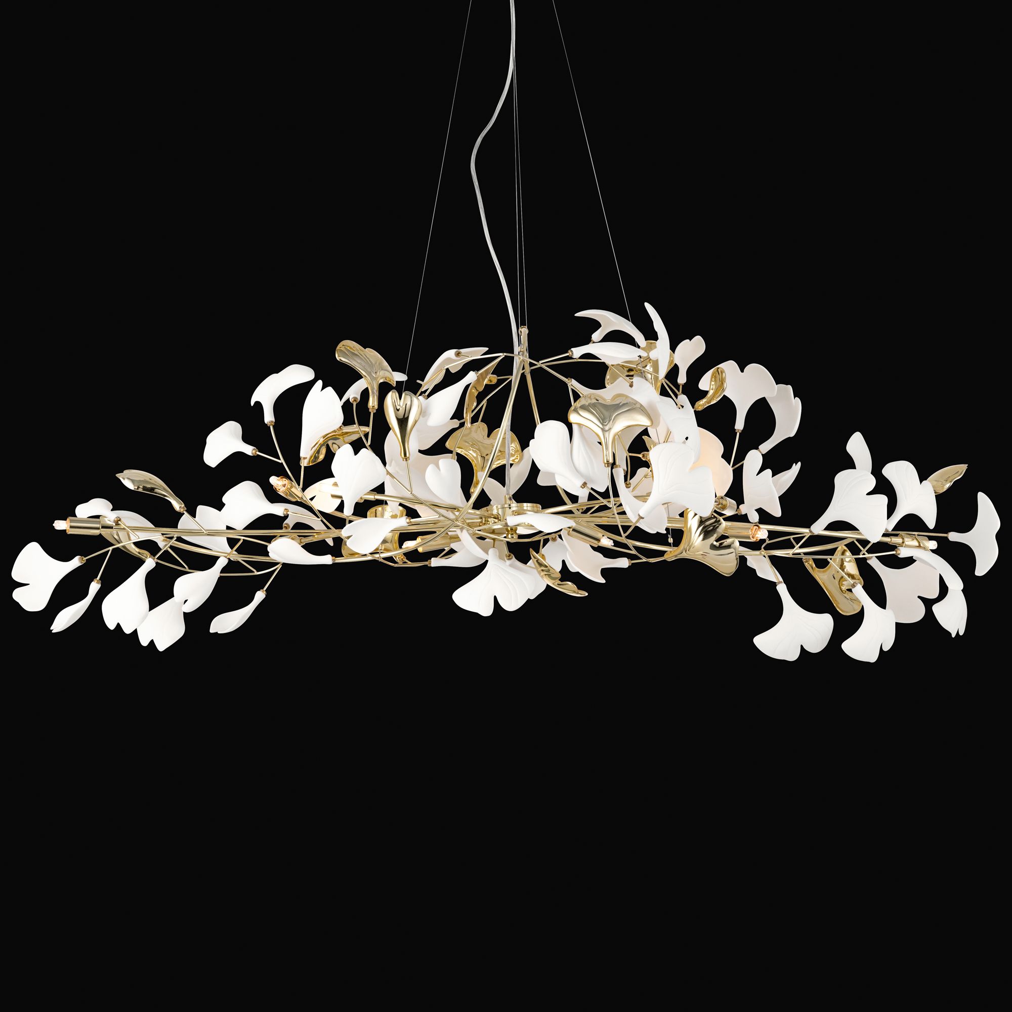 Possini Euro Descanso 48 1/4"W Gold and Ceramic 10-Light Chandelier