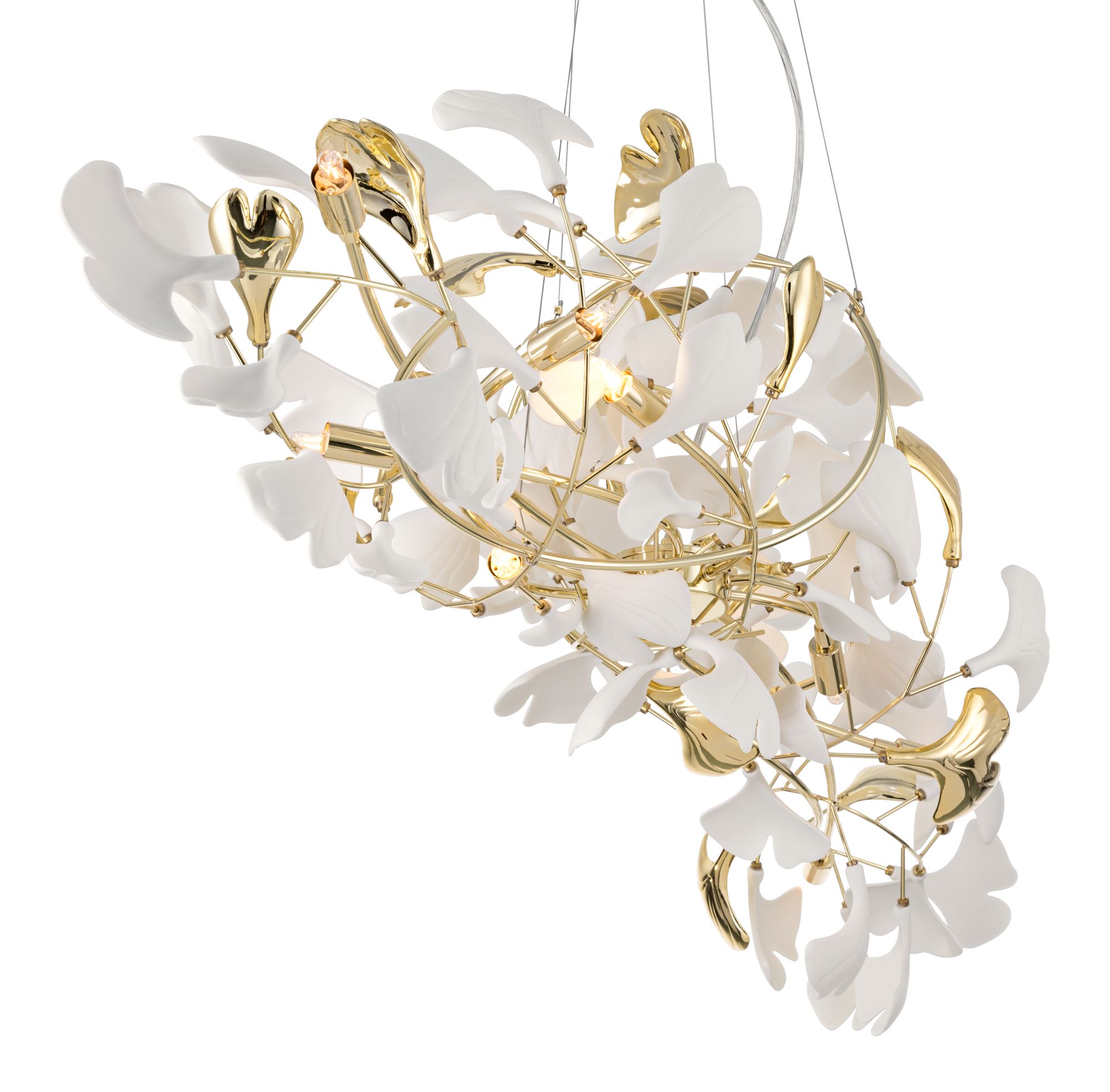 Image 5 Possini Euro Descanso 48 1/4"W Gold and Ceramic 10-Light Chandelier more views