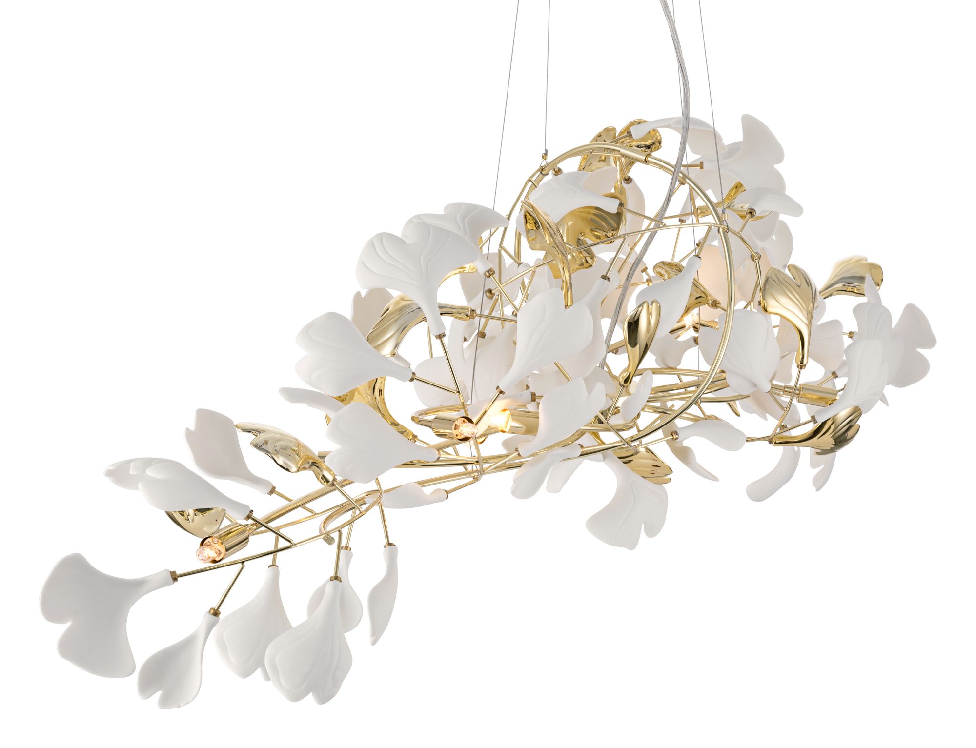 Image 6 Possini Euro Descanso 48 1/4"W Gold and Ceramic 10-Light Chandelier more views