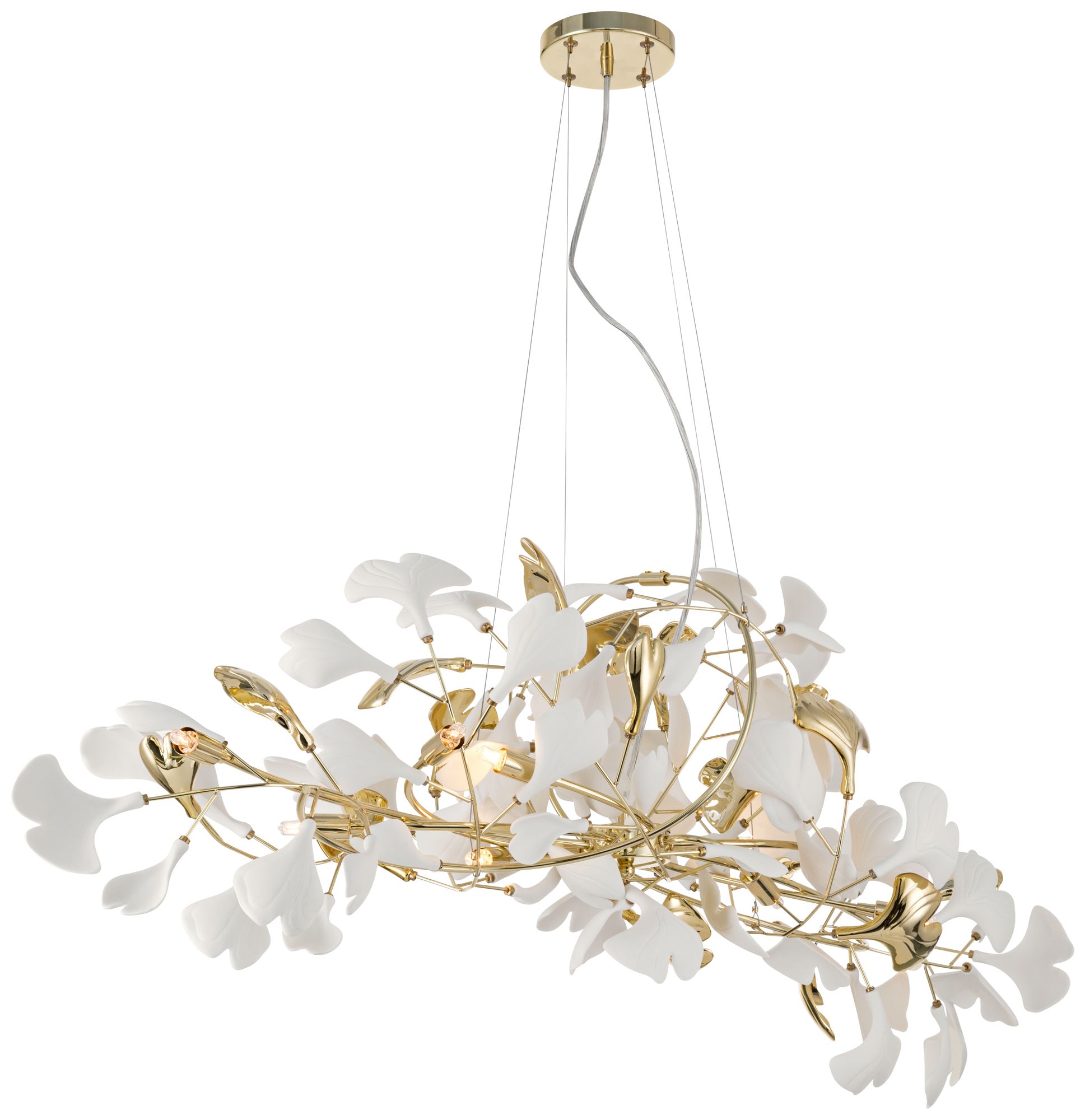 Watch A Video About the Possini Euro Descanso Gold and Ceramic 10 Light Chandelier